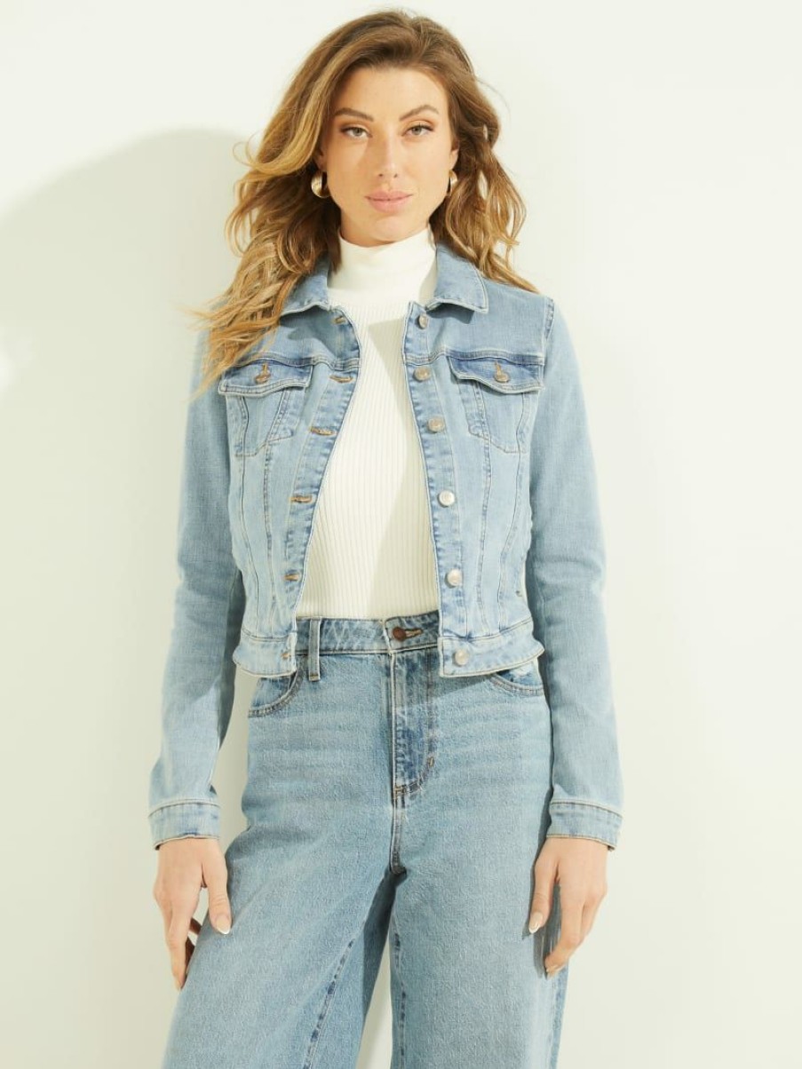 Women Guess Jeans & Denim | Eco Sexy Trucker Jacket Aria Wash