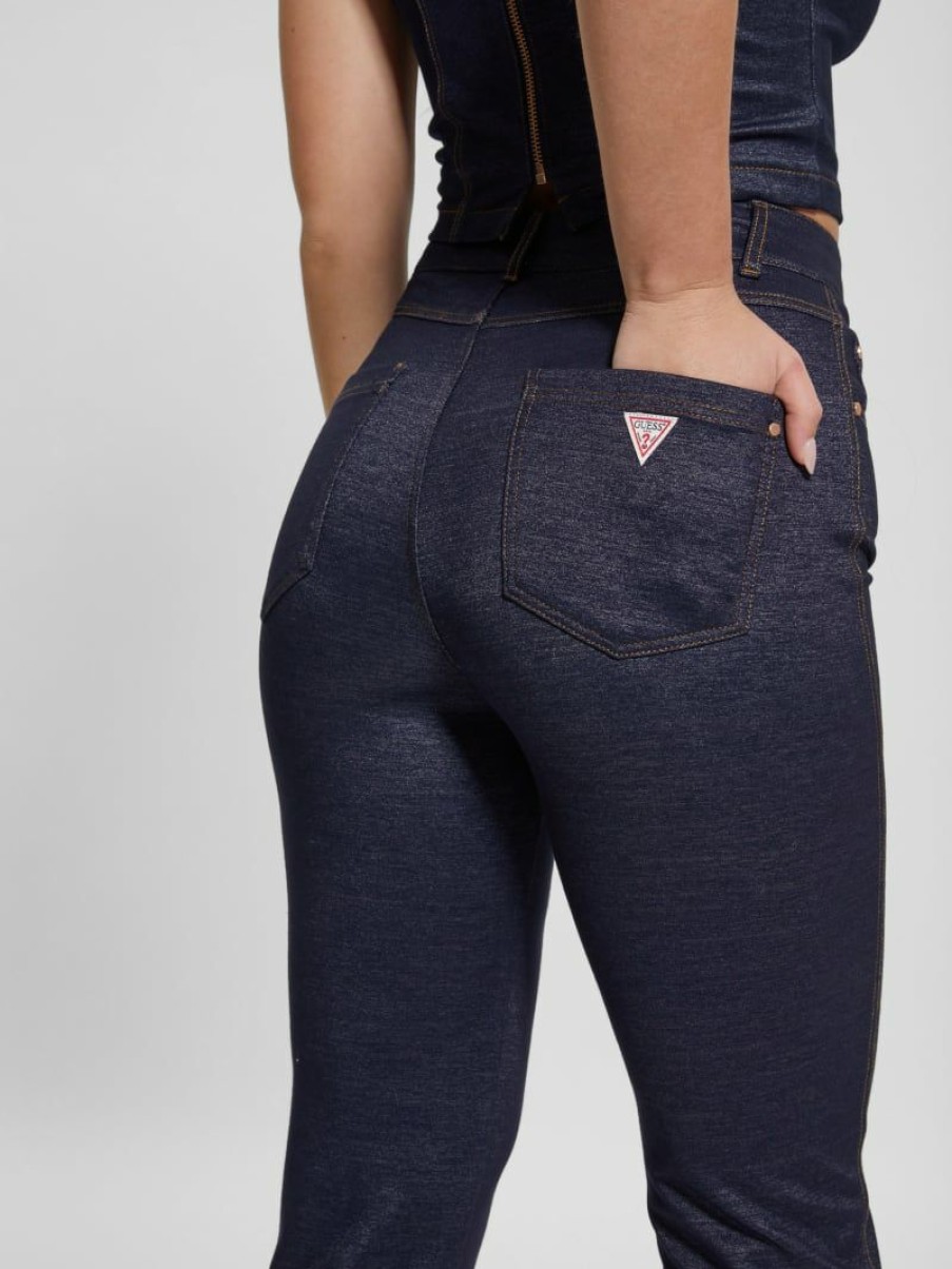 Women Guess Jeans & Denim | Caroline Denim Ponte Pant Blue Denim